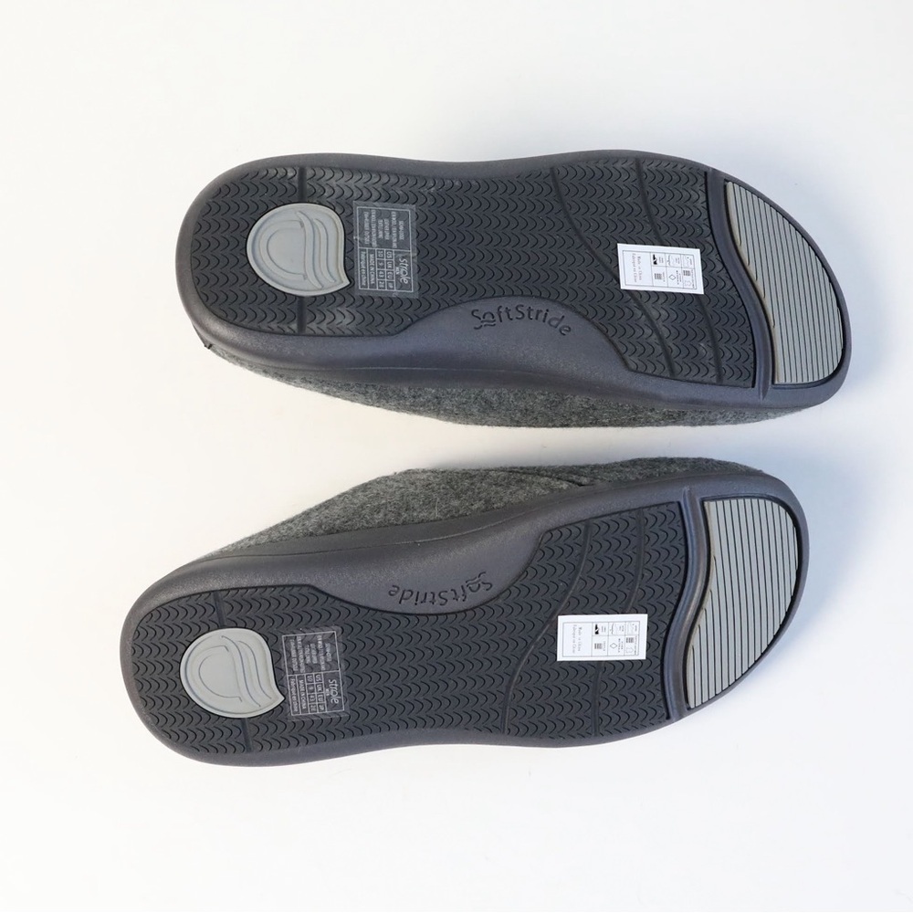 NWT Strole Men's Wool Clogs Orthopedic Support Gray new wide foot comfy cozy - Picture 7 of 8